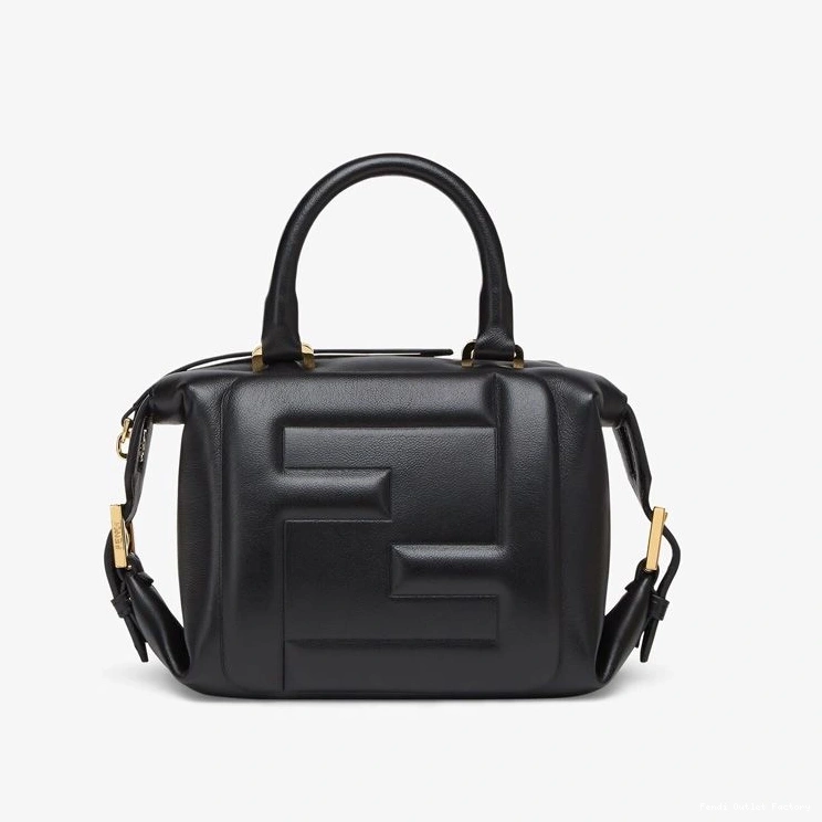 HOT In Leather Black Mini Bag Nappa Fendi Cube FF 0728